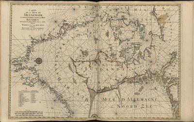 Map of the Sea of Denmark by Hubert Jaillot